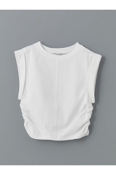 LC Waikiki New Season Crew Neck Ice Crop - S5Gr73Z8