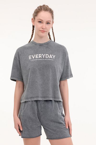 lumberjack Wl Freya 11Sy790 5Fx Anthracite Women's Short Sleeve T-Shirt