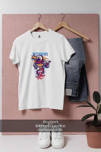 Bahriyeli Collection Oversize Stand Vector Design Unisex T-Shirt