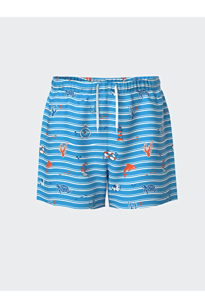 LC Waikiki LCW ECO Mavi Beli Lastikli Erkek Çocuk Deniz Şortu
