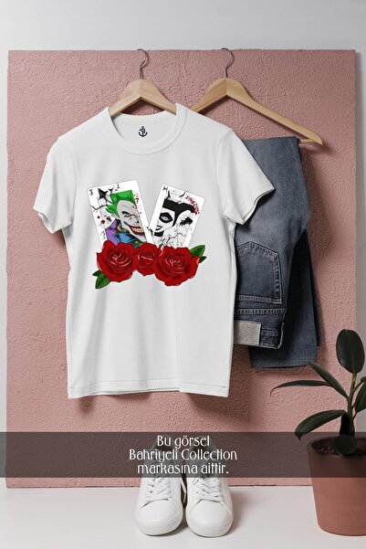 Bahriyeli Collection Μπλουζάκι Unisex με σχέδιο τραπουλόχαρτου με oversized τ...