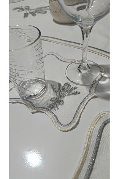 NB Neubella Home Nerina 12 Piece Luxury Cocktail Napkin Presentation Embroidered Cover Set Worry-Free 12-Person Dowry Linen Party