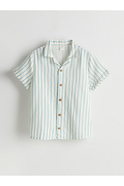 LC Waikiki Cămașă pentru băiat cu mânecă scurtă în dungi de sezon nou - S5HB20Z1