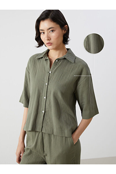 LC Waikiki Cămașă de damă texturată de sezon nou - S5DG04Z8