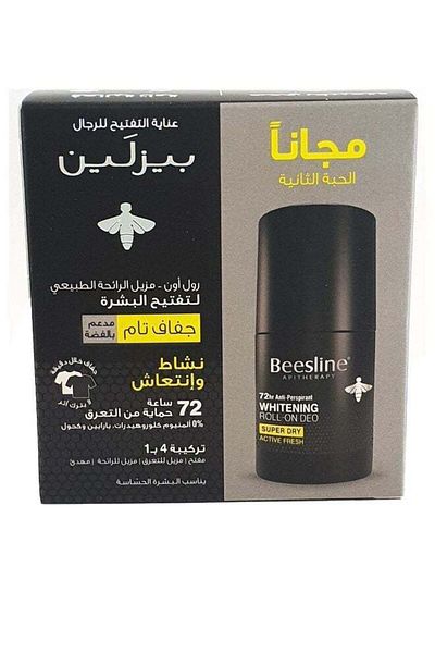 Beesline Whitening Roll On Deo Super Dry Active Fresh 50x2ml