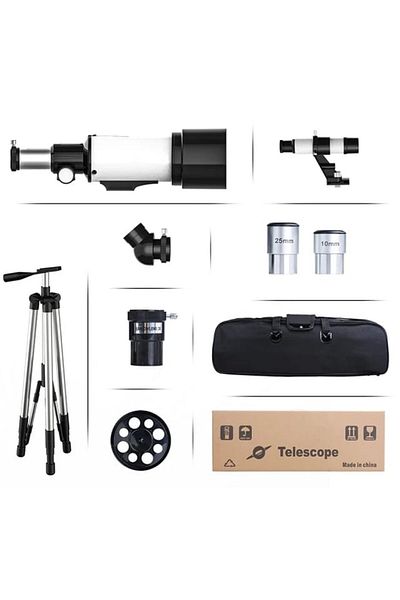 MBB ETİCARET 400 X 70 mm Aperture Refractor Telescopes 15X - 150X Reflex with Phone Adapter