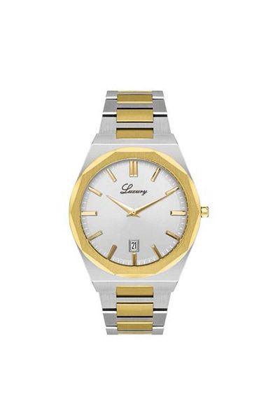 Luxure Men's Stainless Steel Watch with Gold and Silver Colors