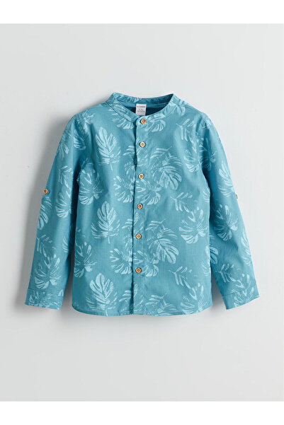 LC Waikiki Özmarka New Season Hakim Collar Printed Boys' Shirt