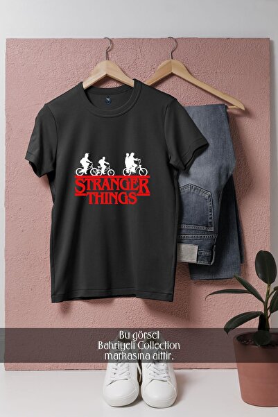 Bahriyeli Collection Μπλουζάκι Unisex με σχέδιο Stranger Things oversized