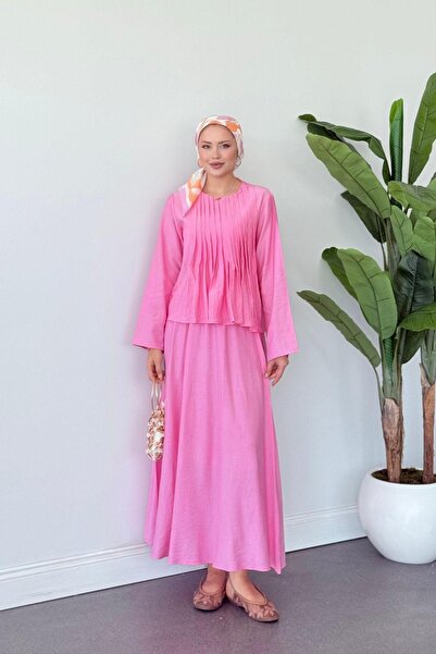 Hazamoda Defne Skirt Suit Pink