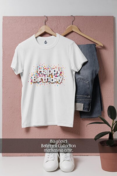 Bahriyeli Collection Oversize Birthday Confetti Design Unisex T-Shirt