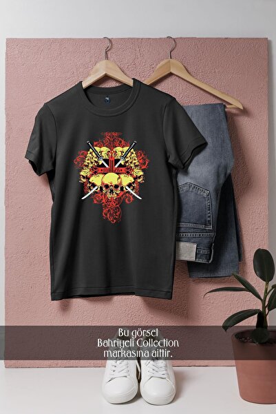 Bahriyeli Collection supradimensionat Unisex cu design cu logo-ul craniului ș...