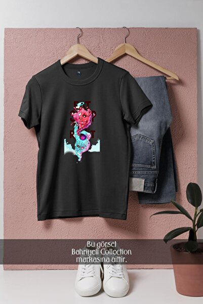 Bahriyeli Collection Tricou unisex cu design ilustrativ de astronaut din supr...