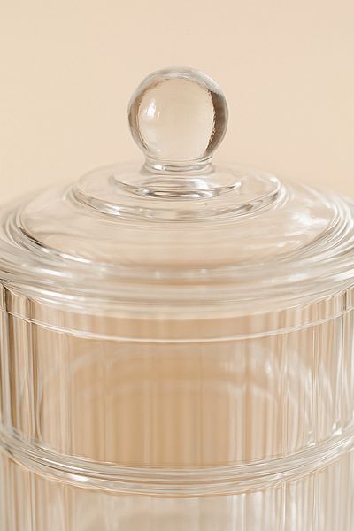Mirilliahome Two Tier Glass Snack and Sugar Bowl |   Stackable Bowl Set
