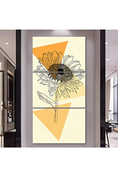 Marktna ثلاث لوحات قماشية بتصميم مودرن مع برواز شامبين مجوف