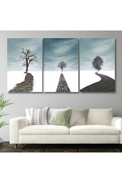 4gdran ثلاث لوحات قماشية فخمة بتصميم مودرن مع برواز شامبين مجوف