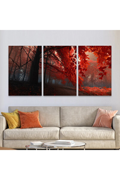 SND ثلاث لوحات قماشية فخمة بتصميم مودرن مع برواز شامبين مجوف