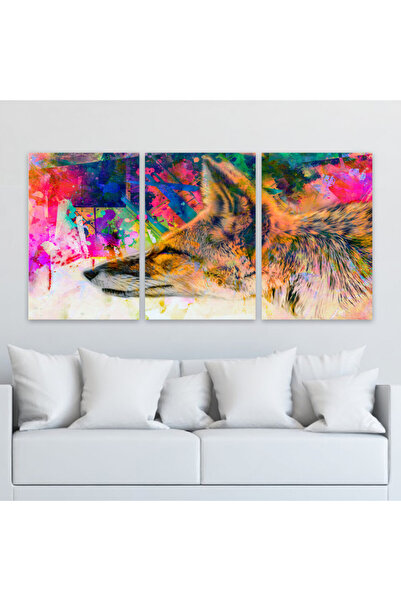 4gdran ثلاث لوحات قماشية فخمة بتصميم مودرن مع برواز ذهبي مجوف