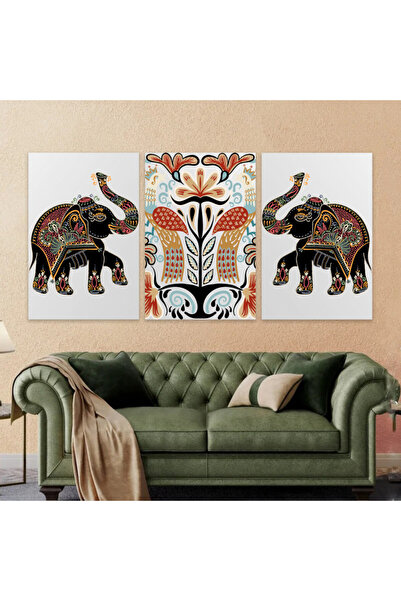 Marktna ثلاث لوحات قماشية فخمة بتصميم مودرن مع برواز شامبين مجوف