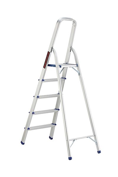 Lawazim Step Folding Ladder - Lightweight Step Stool with Anti-Slip Pedals for Home & Outdoor Use