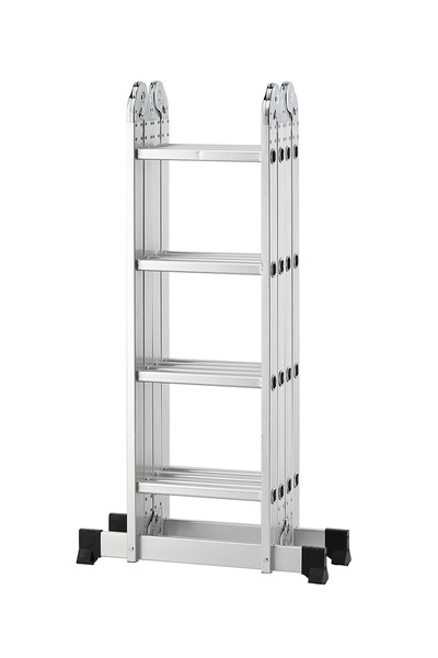 Lawazim 4.7m Multi-Purpose Foldable Ladder - 16 Step Adjustable Ladder with A...