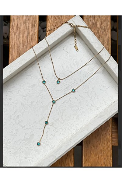 nevamor قلادة سلسلة القلب المزدوج