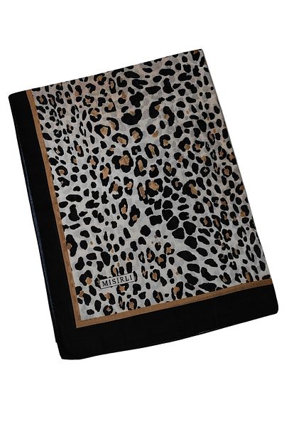 mim eşarp Egyptian Scarves Soft Cotton Leopard Print Shawl 75X190 cm