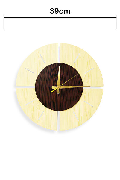 Trend Kitchen Noctaflora Modern Çiçek Formlu Dekoratif Ahşap Duvar Saati