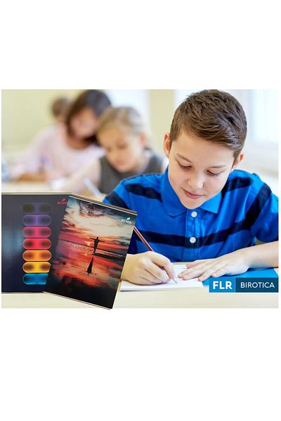 FLR Set of 6 Math student notebooks, A4 60 sheets, ECADA + 10 FLR note cards