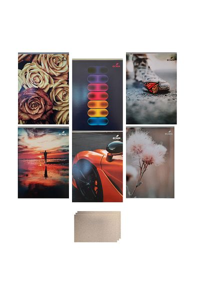 FLR Set of 6 Math student notebooks, A4 60 sheets, ECADA + 10 FLR note cards