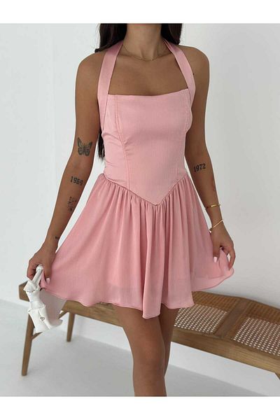 sportiness Strapless Button Tie Princess Dress