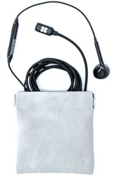Promate Mono Earbuds with Lightning Connector, Ergonomic MFi Certified HD Mono Earphone with Mic, No