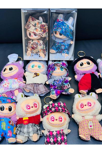 Pop Mart Set of 6 Lapopo Dolls in Assorted Outfits - Fun Random Assortment that Enhances Children's Imagination and Makes a Great Gift