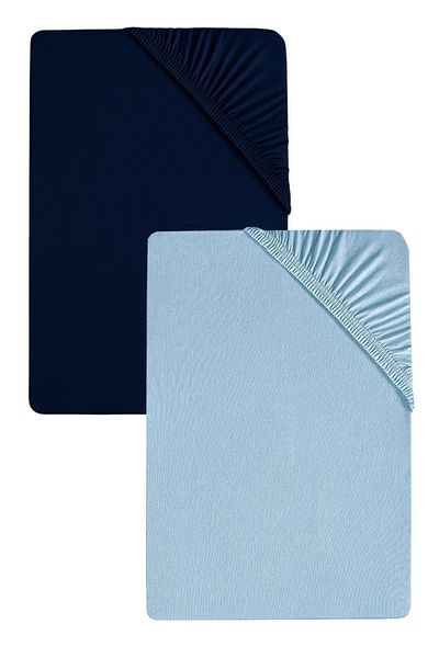 COTENCONCEPT 2 Pieces Plain Cotton Single 80 X 200 X 30 cm Elastic Combed Bed Sheet