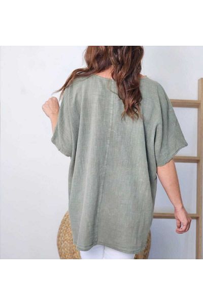 Butik Şans Asymmetric Cut Button Detailed Blouse