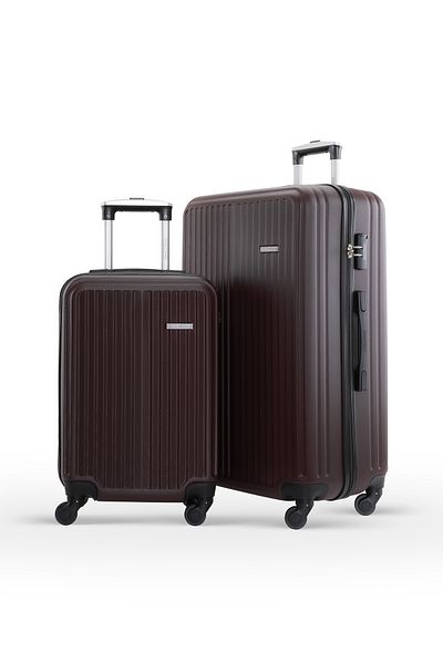 PARAJOHN Ridge 2-piece Luggage Set Abs Hard Shell Check-in Trolley Bag With 360° Spinner Wheels & Lock