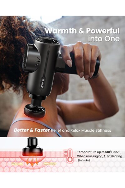 RENPHO Active Massage Gun with Heat Deep Tissue Muscle, 2022 Upgrade