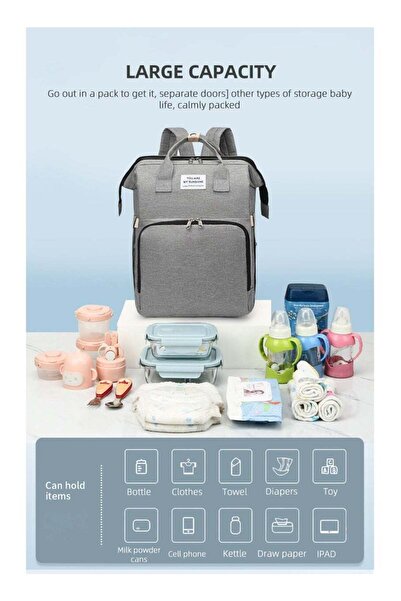 Generic Waterproof Newborn Baby Essential Multifunction Baby Diaper Backpack with Changing Pad