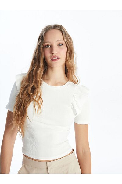 LC Waikiki  Crew Neck Plain Short Sleeve Women's T-Shirt