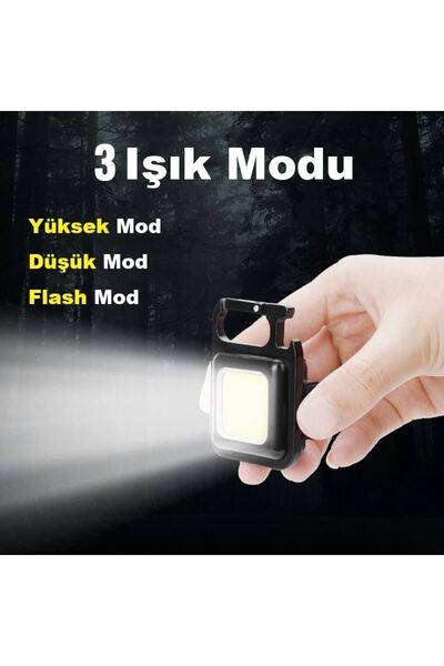 Seram Collection Mini Led, Anahtarlı El Feneri, Flash, Mıknatıslı , Su Geçirmez, Şişe Açacaklı , Şarjlı