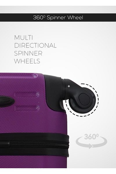 PARAJOHN Ridge 2-piece Luggage Set Abs Hard Shell Check-in Trolley Bag With 360° Spinner Wheels & Lock