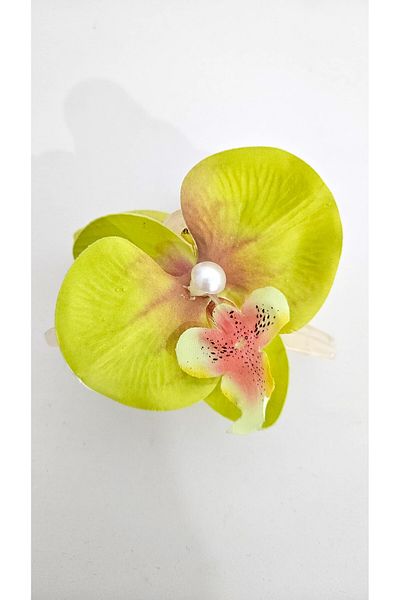 cityvision Cataramă cu perle cu flori de orhidee 10 cm față-verso 1 buc