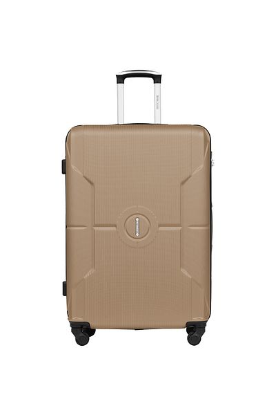 PARAJOHN Cabin Size ABS Hardside Spinner Luggage Trolley 20 Inch Champagne champaign
