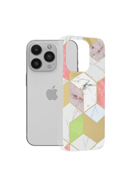 Techsuit Carcasă Marble Series pentru iPhone 14 Pro - Purple Hex