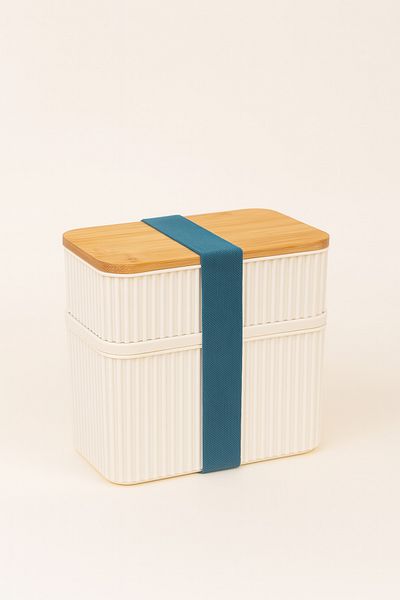 Mirilliahome Double Bamboo Lid Storage Container – Portable Food Container Set