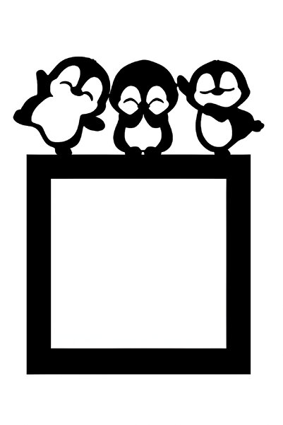 Rapithwin 2 adet Priz Süsü - Tatlı Penguen Priz Anahtar Kenarı Çerçevesi Ahşa...