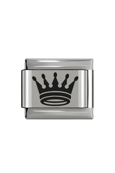 gastromarka Kral Tacı Desenli Çelik İtalyan Charm Bileklik 1 Adet Ek Uzatma C...