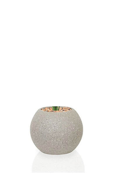 Generic Artificial banana leaf seedling (12 branches) in a round plastic container