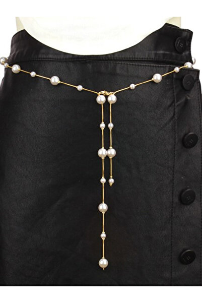 SEMUME fransız Retro katmanlı inci bel zinciri