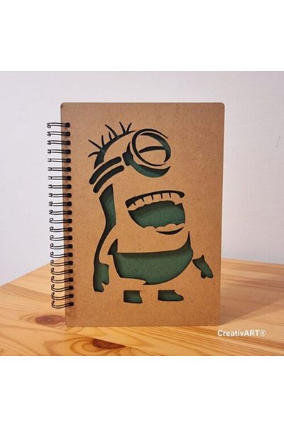 CreativArt Agenda A5 coperti din lemn model minione
